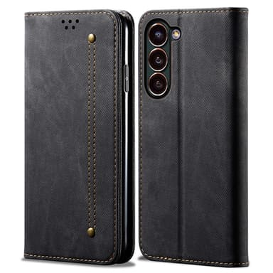 SKALO Samsung S24+ Jeans Plånboksfodral - Svart