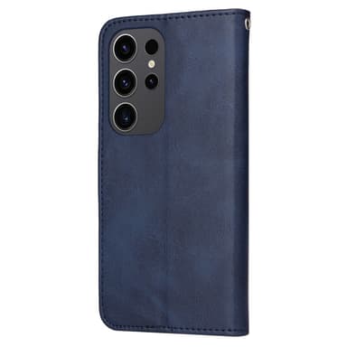 SKALO Samsung S24 Ultra PU-Läder Plånboksfodral - Blå