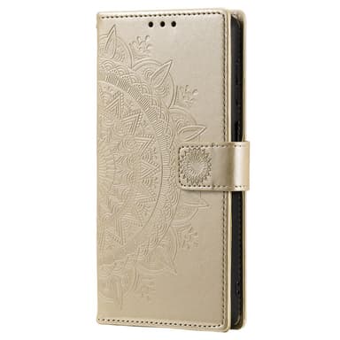 SKALO Samsung S23 FE Mandala Plånboksfodral - Guld