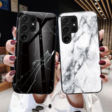 SKALO Samsung S24 Ultra Marmor Härdat Glas TPU-skal - Motiv 2
