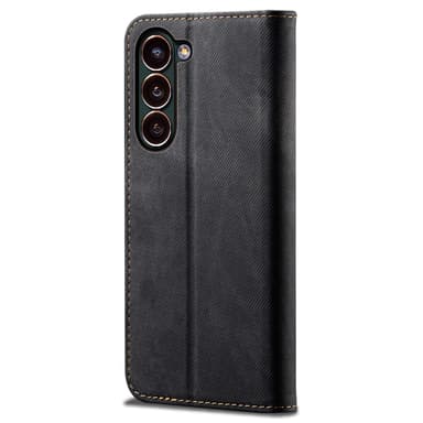 SKALO Samsung S24+ Jeans Plånboksfodral - Svart