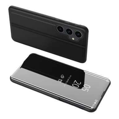 SKALO Samsung S23 FE Clear View Spegel fodral - Svart