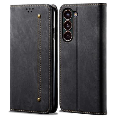 SKALO Samsung S24 Jeans Plånboksfodral - Svart