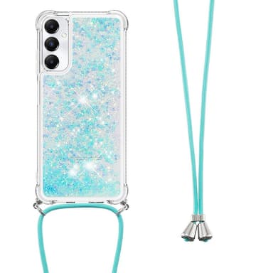 SKALO Samsung A05s 4G Kvicksand Glitter Mobilhalsband - Turkos