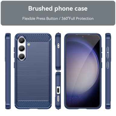 SKALO Samsung S24 Armor Carbon Stöttåligt TPU-skal - Blå