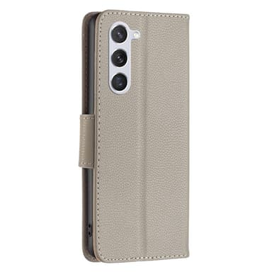 SKALO Samsung S24 Litchi Plånboksfodral - Grå