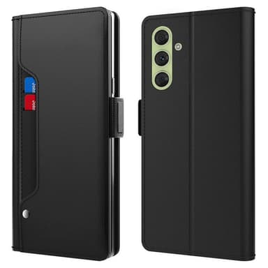 SKALO Samsung S24 Korthållare Spegel Plånbok - Svart