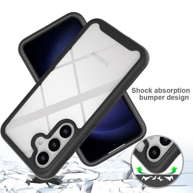 SKALO Samsung S24 Shockproof Clear Hybrid Skal - Mörkblå