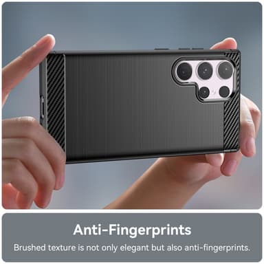 SKALO Samsung S24 Ultra Armor Carbon Stöttåligt TPU-skal - Svart