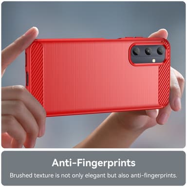 SKALO Samsung A05s 4G Armor Carbon Stöttåligt TPU-skal - Röd