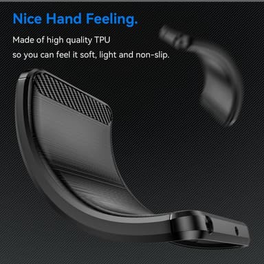 SKALO Samsung S24+ Armor Carbon Stöttåligt TPU-skal - Svart