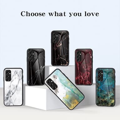SKALO Samsung A05s 4G Marmor Härdat Glas TPU-skal - Motiv 1