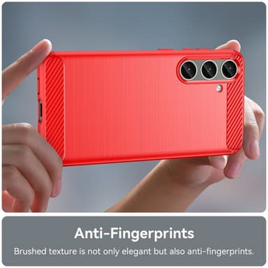 SKALO Samsung S24+ Armor Carbon Stöttåligt TPU-skal - Röd