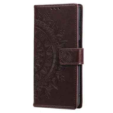 SKALO Samsung S24 Mandala Plånboksfodral - Brun