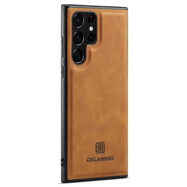 DG.MING Samsung S24 Ultra Premium PU-Läder Hybrid Skal - Brun
