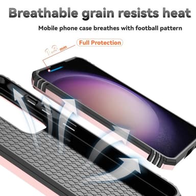 SKALO Samsung S24 Armor Hybrid Metallring Kameraslider - Roséguld