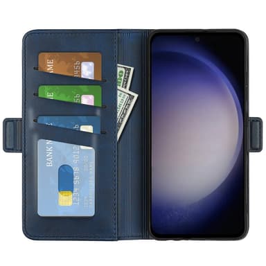 SKALO Samsung S24 Premium Plånboksfodral - Blå