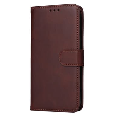 SKALO Samsung S23 FE PU-Läder Plånboksfodral - Brun