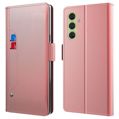 SKALO Samsung S24 Korthållare Spegel Plånbok - Roséguld
