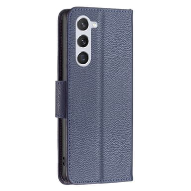 SKALO Samsung S24 Litchi Plånboksfodral - Mörkblå