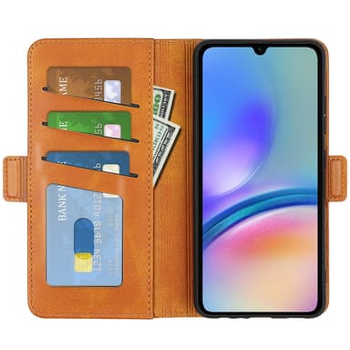 SKALO Samsung A05s 4G Premium Plånboksfodral - Ljusbrun