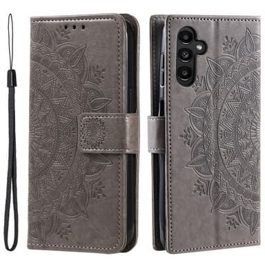 SKALO Samsung S24+ Mandala Plånboksfodral - Grå