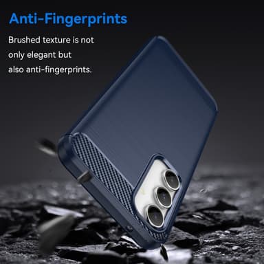 SKALO Samsung S23 FE Armor Carbon Stöttåligt TPU-skal - Blå