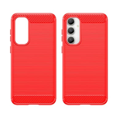 SKALO Samsung S23 FE Armor Carbon Stöttåligt TPU-skal - Röd