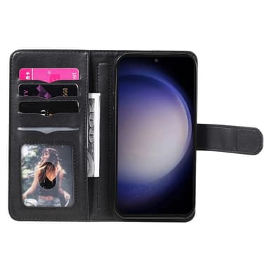 SKALO Samsung S23 FE 10-FACK Plånboksfodral - Svart