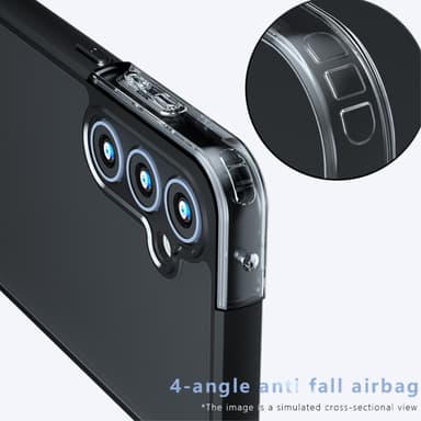 SKALO Samsung S24 Skin-touch Hybrid Skal - Svart