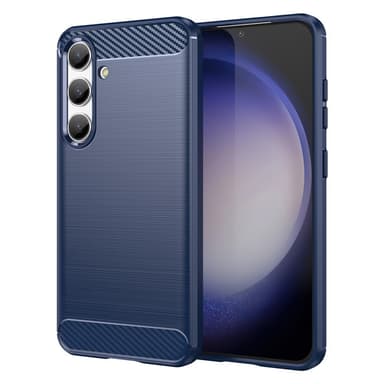 SKALO Samsung S24 Armor Carbon Stöttåligt TPU-skal - Blå