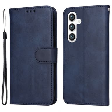 SKALO Samsung S24+ PU-Läder Plånboksfodral - Blå