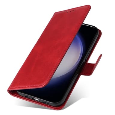 SKALO Samsung S24 PU-Läder Plånboksfodral - Röd