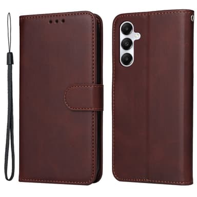SKALO Samsung A05s 4G PU-Läder Plånboksfodral - Brun