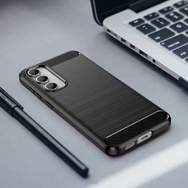 SKALO Samsung S23 FE Armor Carbon Stöttåligt TPU-skal - Svart