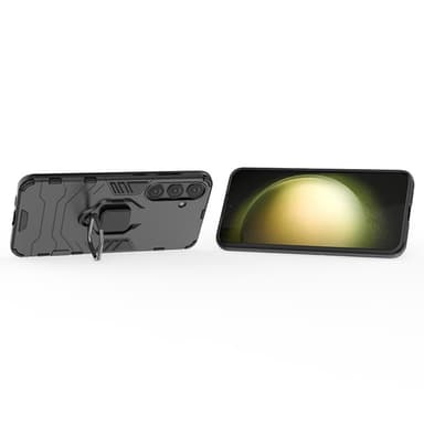 SKALO Samsung S24+ Armor Hybrid Metallring skal - Svart