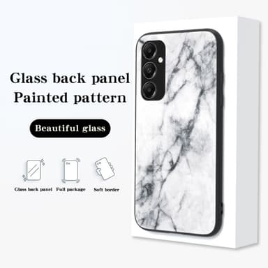 SKALO Samsung A05s 4G Marmor Härdat Glas TPU-skal - Motiv 1
