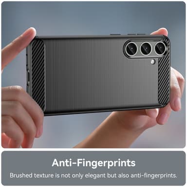 SKALO Samsung S24+ Armor Carbon Stöttåligt TPU-skal - Svart