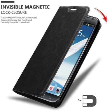 Skal Samsung Galaxy NOTE 2 Plånboksfodral (Svart)