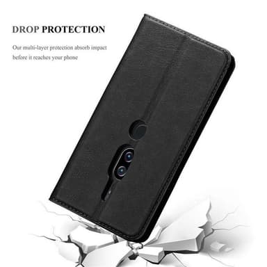 Skal Sony Xperia XZ2 PREMIUM Plånboksfodral (Svart)