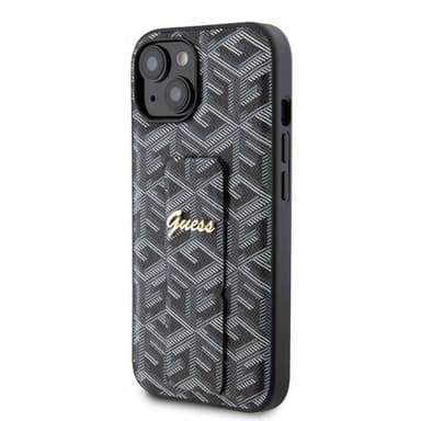 Guess iPhone 15 Skal G Cube Grip Stand Svart