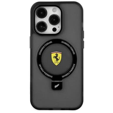 Ferrari iPhone 15 Skal Ring Stand MagSafe Svart