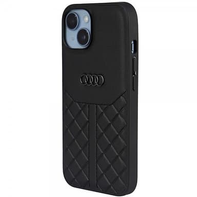 Audi iPhone 14 Skal Genuine Leather Case Svart