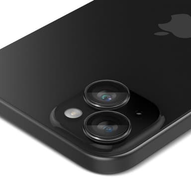 Spigen iPhone 15/iPhone 15 Plus Kameralinsskydd GLAS.tR EZ Fit Optik Pro Crystal Clear 2-pack