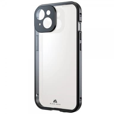Black Rock iPhone 15 Skal 360 Glass Transparent Svart