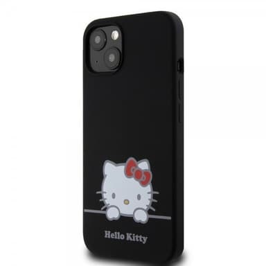 Hello Kitty iPhone 13 Skal Liquid Silicone Svart