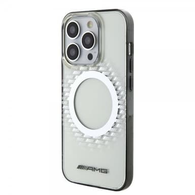 Mercedes Benz iPhone 15 Pro Skal Rhombus Pattern MagSafe AMG Transparent
