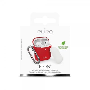 Puro AirPods 1/2 Skal Icon Röd