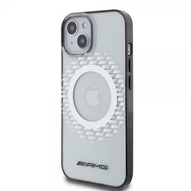 Mercedes Benz iPhone 15 Skal Rhombus Pattern MagSafe AMG Transparent