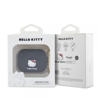 Hello Kitty AirPods Pro Skal Liquid Silicone Svart